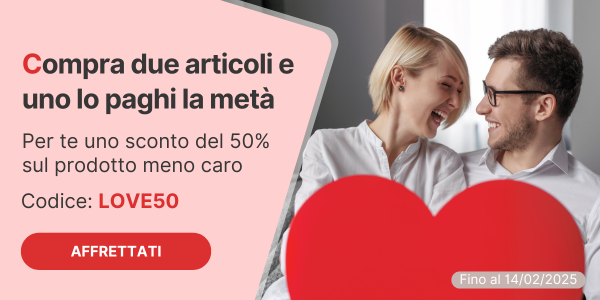 Compra due articoli e paga il meno caro la metà